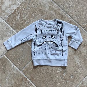 Baby gap size 2 monster sweatshirt